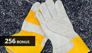 yellow white gloves